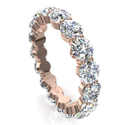 Alliance diamants ronds 2.55 carats or rose Daniela